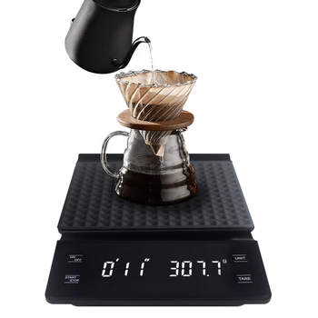 3 KG/0.1 g Scară de Cafea Cu Temporizator Inteligent de Cafea prin Picurare Scară Precizie Ibric de Cafea de uz Casnic Scară Digital Portabil Cântare de Bucătărie