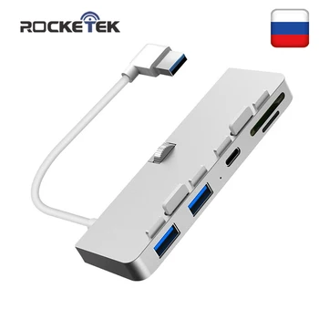 Rocketek aliaj de Aluminiu usb 3.0 hub 3 porturi adaptor splitter cu SD/TF Card Reader pentru iMac de 21,5 27 PRO Slim Unibody calculator