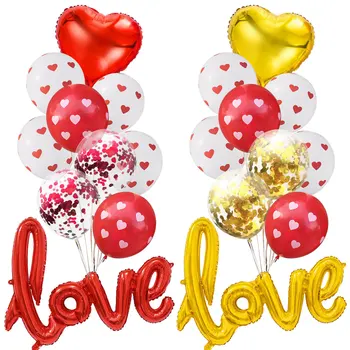 Ziua îndrăgostiților Baloane Nunta Romantica Te Iubesc, Baloane Folie Inima Baloane Cadou de Ziua Îndrăgostiților Decoratiuni de Nunta Consumabile