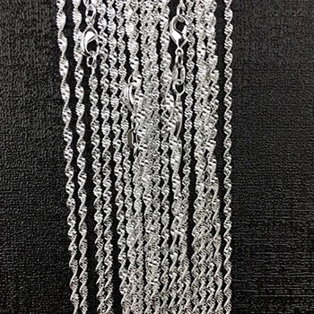 Hot Veritabil 925 Sterling Silver Moda Lanț Colier Bijuterii Accesoriu 16/18inch Femei Coliere Coliere pentru Nunta