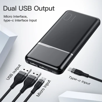KUULAA Power Bank 10000mAh Încărcare Portabil PowerBank 10000 mAh USB PoverBank Extern Încărcător de Baterie Pentru Xiaomi Mi 9 8 iPhone