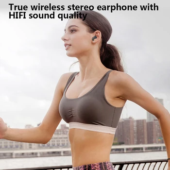 Pottnar TWS 5.0 Căști Bluetooth Stereo 3D Căști fără Fir, Căști Cu Microfon Dual Căști fără Fir de Încărcare Cutie
