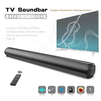 20W Acasa TV Sound Bar pentru Xiaomi Bluetooth Boxe Cu Subwoofer Surround 3D Stereo Boxe Soundbar Wireless pentru PC