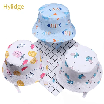 Hylidge Multi Dimensiune Alb Găleată Pălărie Copil Capace pentru Fată Pălărie de Vară pentru Copii Moda Pălărie Găleată pentru Copilul Sugar Soare Capace Băiat