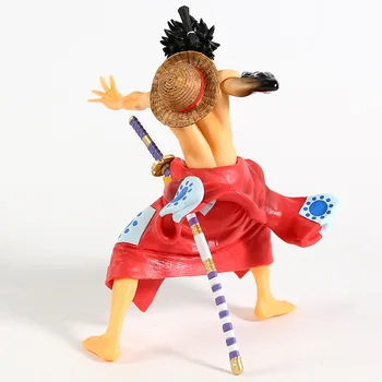 Anime One Piece Țară din Lume Luffy Kimono Armate culoare Statuie din PVC Acțiuni-O singură Bucată Figura Figurine Model de Păpușă Jucărie Cadou