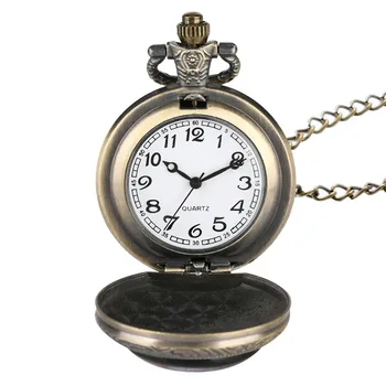 Clasic URSS Design Cuarț Ceas de Buzunar Blând Colier Ceas Om de Înaltă Calitate Vintage Unisex Ceas Pandantiv cu Fob Lanț reloj