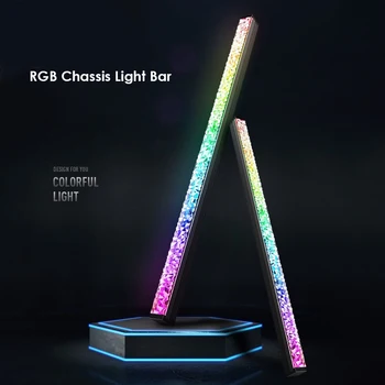 VKTECH 48cm Diamant Lentila Curcubeu ARGB LED Bar pentru PC Caz Șasiu Computer Desktop Decorative de Lumină