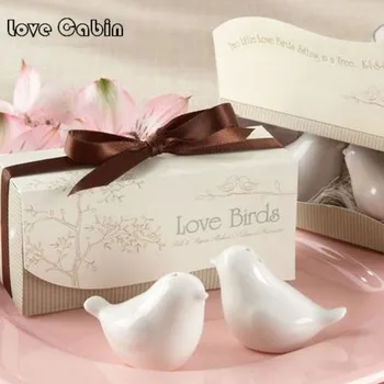 50pcs/lot(25boxes) Perfect cadou de Nuntă pentru oaspeții păsări Dragoste de sare și piper favoruri de Nunta De Petrecere, Cadou, favoare