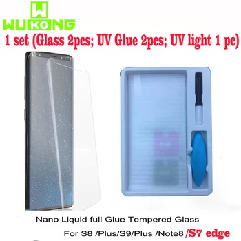 2 buc Plin Adeziv UV Lichid din Sticla pentru Samsung S9 Plus Lumina UV Pentru Galaxy Note9 Ecran Protector Pentru Samsung nota 20, ultra S10Plus