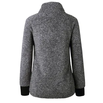 De vânzare la cald de toamnă și de iarnă de bumbac căptușit haine cu Moso Rong diagonală guler blana de sus și pulover 0643#