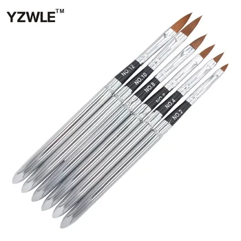 YZWLE 6 BUC/Pack Detasabil Nail Art Pictura Desen Stilou Set Perie pentru Unghii false Gel UV Manichiura Frumusete Instrumente Perii 31