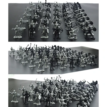 60Pcs/Set Evul mediu Militar Soldat Jucarii Mini Clasic Soldat Arme pentru Modelul de Nisip Figuri Jucarii pentru Copii Cadouri