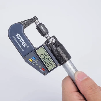 25-50mm, Micrometru Digital 0,001 mm Electronice, Micrometre Etrier Ecartament de un Metru Crom-Otel Inoxidabil placat cu Micrometru de Exterior