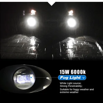 Buildreamen2 2 X LED-uri Auto Proiector Ceata Lumina + Lampă cu lumină de Zi DRL Alb 12V de Mare Luminos Pentru Nissan X-Trail T31 2007-2013