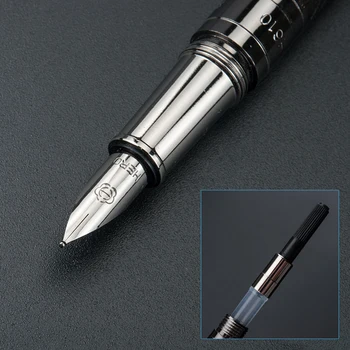 Full metal Spirală capac Iraurita stilou 0,5 mm cerneală de lux stilou pentru scriere Birou de Afaceri caneta tinteiro Papetărie 1065