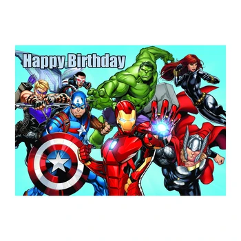 Avengers Iron Man, Hulk, Captain Petrecere Fundaluri Photobooth Fundal Pânză Sta Super-Erou Pentru Copii Petrecere De Ziua De Decorare Perete