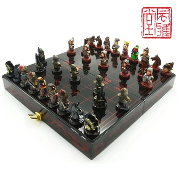 Chineză Stil Vechi Mini-Păpuși de Porțelan Trei Regate Șah Șah cu oameni de Arte și Meserii Creative și Rafinat Jucărie cel Mai bun Cadou