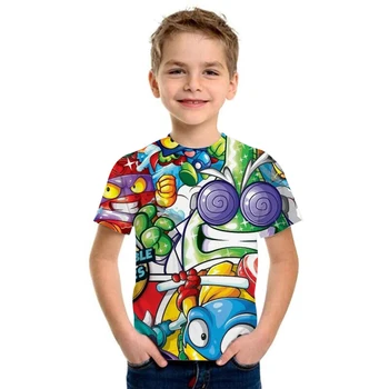2020 Noua Moda Tricou de Vara cu Maneci Scurte O-neck Tricou Superzings Tees Pentru Copii, Casual, Desene animate Topuri Fete T-shirt