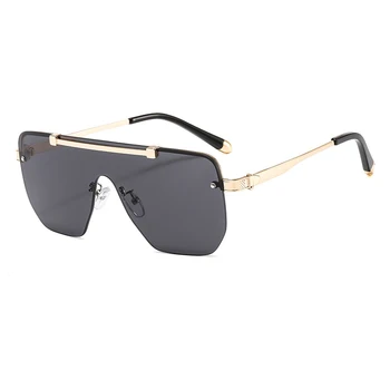 Fără ramă Pătrată ochelari de Soare pentru Femei Brand de Lux ochelari de Soare de Designer Oversied Gradient ochelari de Soare Barbati Nuante UV400 Ochelari de Epocă