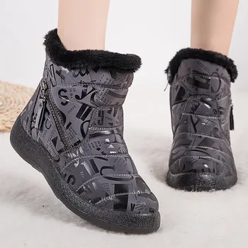 Femei Cizme Femei Ghete De Iarna 2020 Ține De Cald Impermeabil Zăpadă Botas Mujer De Pluș Încălțăminte De Iarnă Apartamente Glezna Cizme Pantofi Femeie De 43