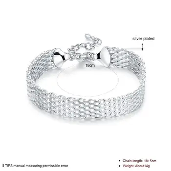 Aimarry Argint 925 Înaltă Calitate Țese Brățară Pentru Femei Barbati Cadouri De Logodna Nunta Bijuterii De Moda