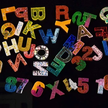 DIY Scrisoare Alfabet Numărul Pandantiv Turnare Mucegai Silicon Meserii a Face Bijuterii Instrumente de Cristal Rășină Epoxidică Mucegai