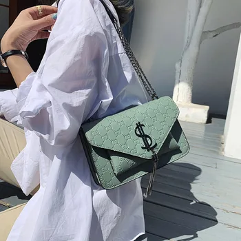Sac de femei 2020 nou sac de mesager de înaltă calitate de moda străine geantă de umăr pu ciucure pătrat mic sac