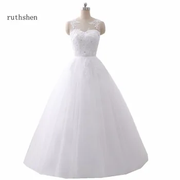 Ruthshen 2020 Nou Rochie de Bal Rochii de Mireasa Ieftine In Stoc Real Foto Vestidos Boda Dantela Aplicatii de Cristale Vestido De Noiva