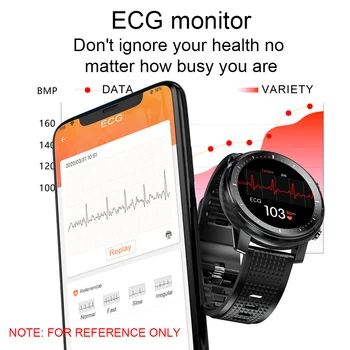 L15 Ceas Inteligent Bărbați Rata de Inima Tensiunii Arteriale de Oxigen ECG de Sănătate Tracker IP68 rezistent la apa de Fitness Ceas Sport cu LED-uri lanterna