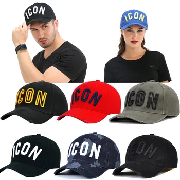 DSQICOND2 Brand 2019 DSQ Bumbac Sepci de Baseball PICTOGRAMA Scrisori de Înaltă Calitate Capac Bărbați Femei Design Clientului Pălărie Neagră Capac Tata Pălării