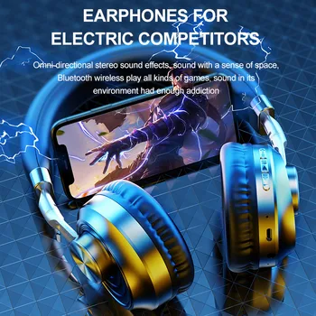 Căști Fără Fir Bluetooth Căști Pliabile Pentru Căști Stereo Gaming Căști Cu Microfon Bas Profund Sunet Hifi Casca