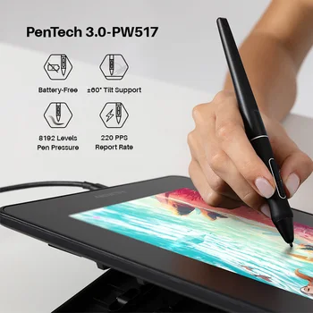 HUION 11.6 inch Kamvas 12 Tableta Monitor de 120%sR Anti-orbire Înclinare Suport Grafic Desen Stilou Monitor cu Baterie-Gratuit Pen