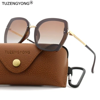 TUZENGYONG 2020 Femei Nou de Lux de Brand Designer de ochelari de Soare Polarizat Pătrat Supradimensionate Cadru Ochelari de Soare Moda oculos gafas