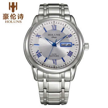 De lux, complet din oțel inoxidabil ceas de oameni de afaceri din Japonia cuarț ceasuri militare ceas de mână rezistent la apă 2019 HOLUNS relogio noi