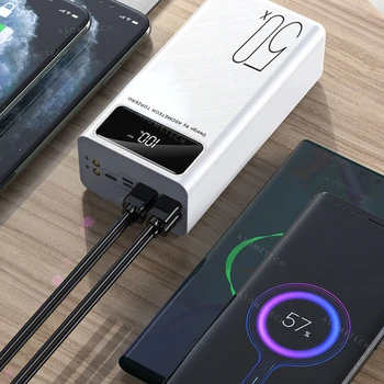 50000mAh Banca de Putere 4 Alimentare USB Afișaj de Încărcare Portabil Powerbank 50000 mAh Acumulator Extern Pentru iPhone Xiaomi Samsung Huawei