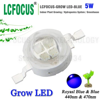 Putere mare LED-uri Chip 5W Albastru Regal 440n 470nm Diodă COB Hidroponice Cort de Plante de Legume Fructe de Creștere Pentru DIY LED-uri Cresc de Lumină Lampă
