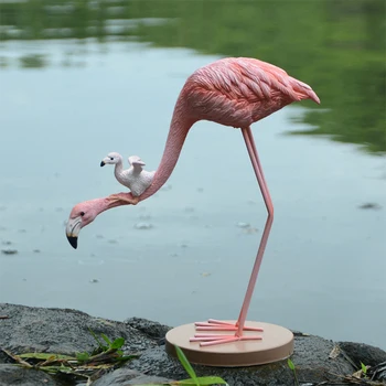 Drăguț Roz Flamingo Decor Acasă Animale Figurine Zână Grădină De Nunta Petrecere Ornament De Craciun Iubitorii De Cadouri Birou Cameră Decor