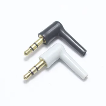 EClyxun 50Pcs 3.5 mm 3 4 5 Pol setul cu Cască Stereo Plug 3.5 Aur Unghi Capul Alb Negru Mufe Audio Jack Adaptor Conector DIY