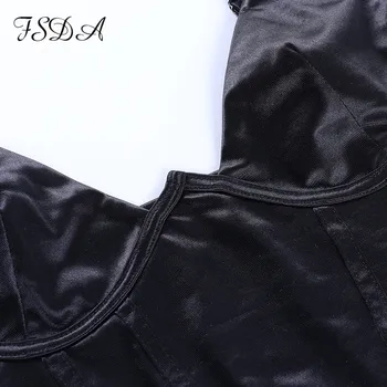 FSDA V Gâtului fără Mâneci Corset Crop Top Negru pentru Femei 2021 Sexy Backless Y2K Casual de Vara Bustiera Cami Curea Spaghete Rezervor Topuri