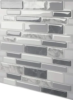 Rezistent la apa Auto-Adeziv 3D Mozaic Perete Decal Coji de fructe și Stick Vinyl Tile Backsplash-1 Foaie de