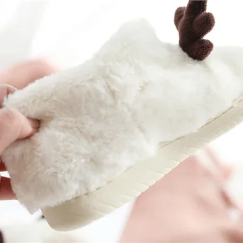 Moda Pantofi De Iarna Femeie Acasă Glezna Cizme Drăguț Interior Șosete Cizme Cald Doamnelor Bumbac Pantofi Blană De Pluș Botines Mujer
