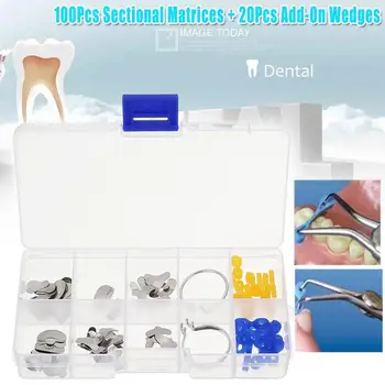 TOR VM 100buc Dentare Matrițe Sectionale Metal Matrici Instrumente Dentare Sectionale Conturat Matrici Inel Delte