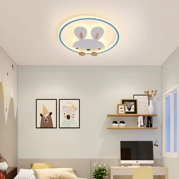 Led Lampă de Plafon pentru Camera Copiilor Dormitor Studiu pepinieră Modernă Estompat Copil Creativ Iepure Candelabru de Iluminat