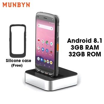 MUNBYN Android 8.1 Scanner Portabil PDA 5.2 Inch Industriale, Terminale PDA 2D Zebra SE4710 Cititor de coduri de Bare Inventar Colector de Date