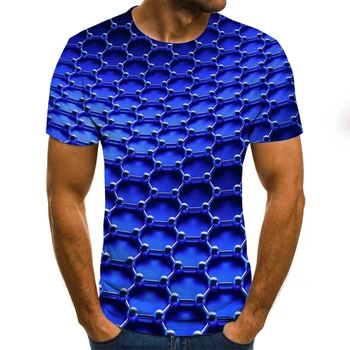 2020 New Sosire Moda Mens Stropi de cerneală de Imprimare 3D Tricouri Tricou Maneci Scurte T-Shirt O de Gât Streetwear Harajuku Bluza Topuri