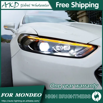 Faruri Pentru Masina Ford Fusion Mondeo 2013-2017 DRL Lumini de Zi Lampa de Cap cu LED Bi Xenon Bec Lumini de Ceata Accesorii Auto
