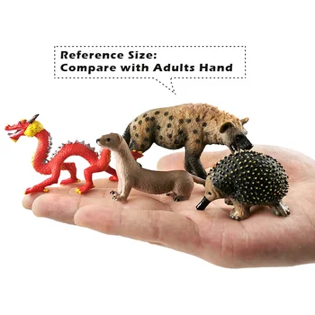 Nou Chinezesc Dragon Hienă Hipopotam Urs Măgar Mol Vidra Iepure figurina Animal model de decor acasă în miniatură accesorii decor
