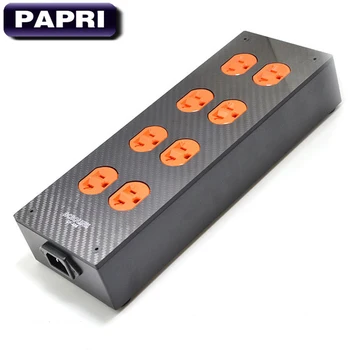 PAPRI Original HiFi 8 Priza Fibra de Carbon NE Priză Cabina Cutie Caz Șasiu DIY Distribuitor de Putere Amplificator Audio