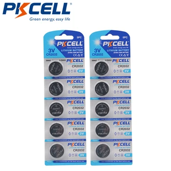 10BUC PKCELL CR2032 2032 3V Baterii Buton BR2032 DL2032 ECR2032 Unrechargeable baterii 3V LiMnO2 Butonul de Monedă Celule Baterie