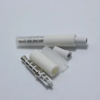 10buc căști stereo de 3.5 mm plug cu coada si Capac de protecție împotriva Prafului 4 pol audio de 3,5 mm mufa Jack Adaptor conector pentru iphone alb